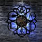 Masonic Free Mason Logo LED Vinyl Wall Clock Night Lamp Decora Hanging Modern