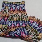 Women's pull on multi-colored Skirt (Size small 3-5) with bottom slit