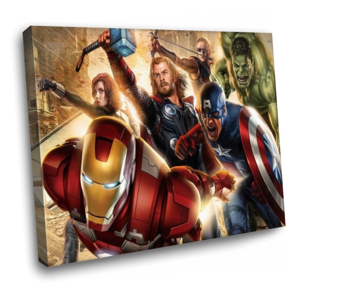 The Avengers Framed Canvas Wall Art 12x8