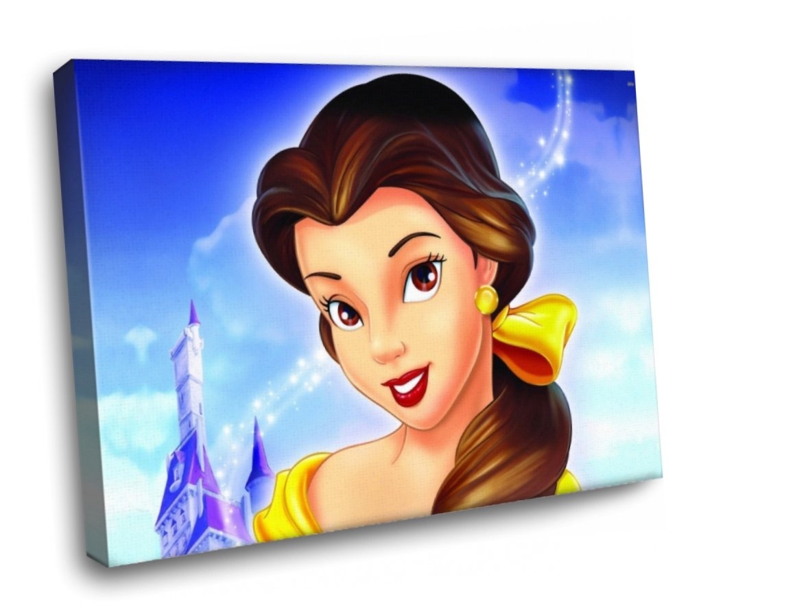 Princess Belle Framed Canvas Wall Art 12x8