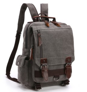 Scione Small Canvas Backpack Men Travel Back Pack Multifunctional