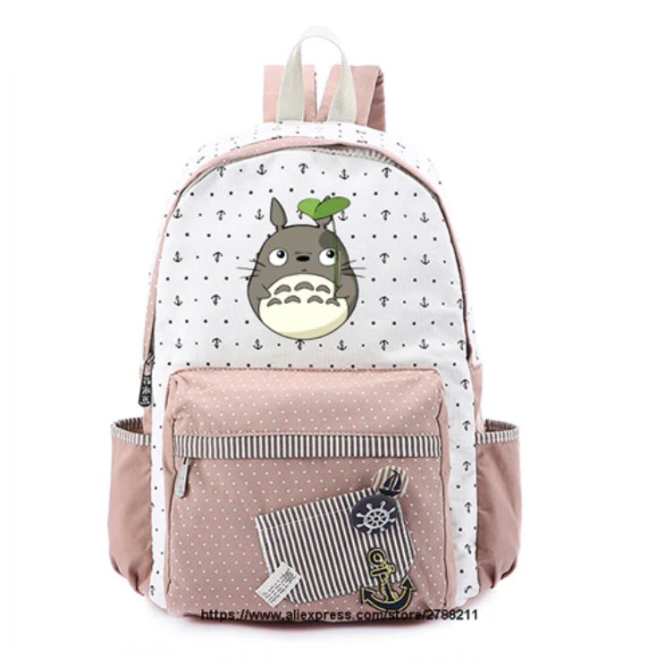 Totoro school bags for Women Girls Anime Backpack School Bags Canvas Neighbour Totoro