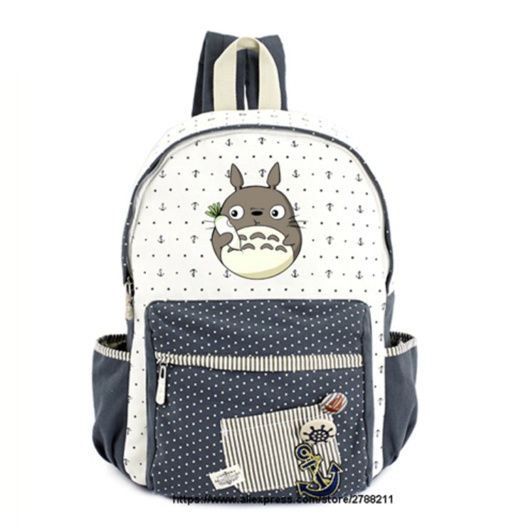 Totoro school bags for Women Girls Anime Backpack School Bags Canvas Neighbour Totoro