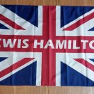 Lewis Hamilton on British Flag 3ft*5ft 90*150cm Lewis Hamilton on British Flag 3ft*5ft 90*150cm