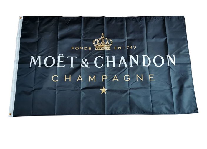 Moet & Chandon Black Background Flag 3ft*5ft 90*150cm