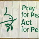 Pray For Peace Flag Sign Act World Dove 3*5ft