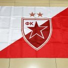 Serbia FK Crvena zvezda (FC Red Star Belgrade) Flag 3*5ft