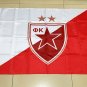 Serbia FK Crvena zvezda (FC Red Star Belgrade) Flag 3*5ft