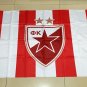 Serbia FK Crvena zvezda (FC Red Star Belgrade) Flag 3*5ft