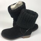 MUK LUKS Women's Kelby Fashion Boot Black 7 Medium US