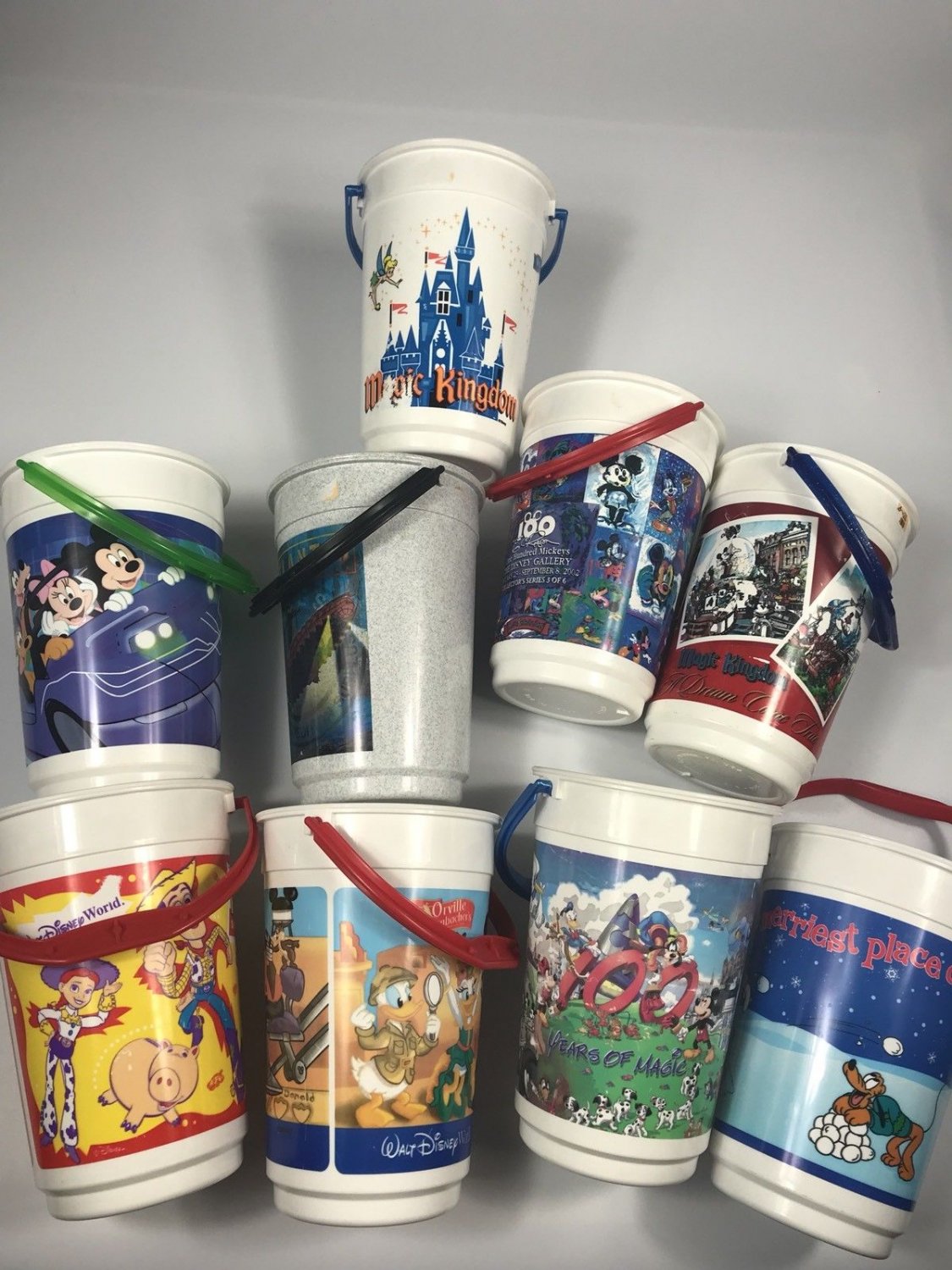 Walt Disney World Theme Parks Collectible Popcorn Bucket / Cup Lot