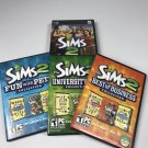 LOT The Sims 2 Expansion Packs PC Business Pets University