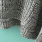 Plunge Neck Batwing Sleeve Dip Hem Oversized Sweater