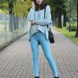 Plunge Neck Batwing Sleeve Dip Hem Oversized Sweater