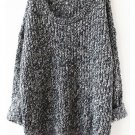 Grey Long Sleeve Loose Sweater