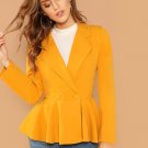 Double Breasted Peplum Blazer