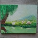 Canvas acrylic paint "Psalm 23"