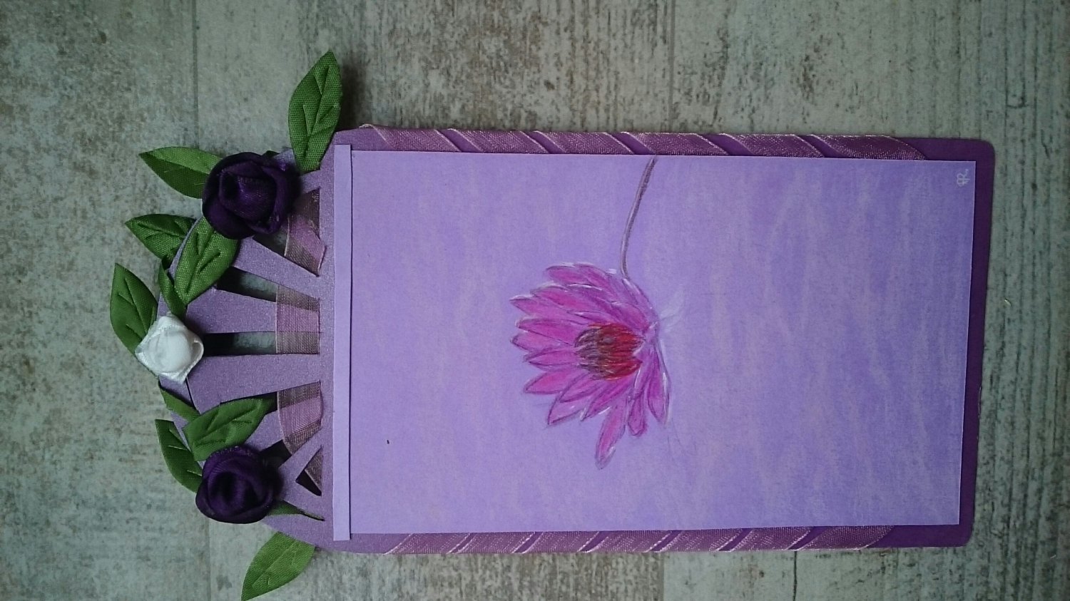 Greeting card "Flower on the water"