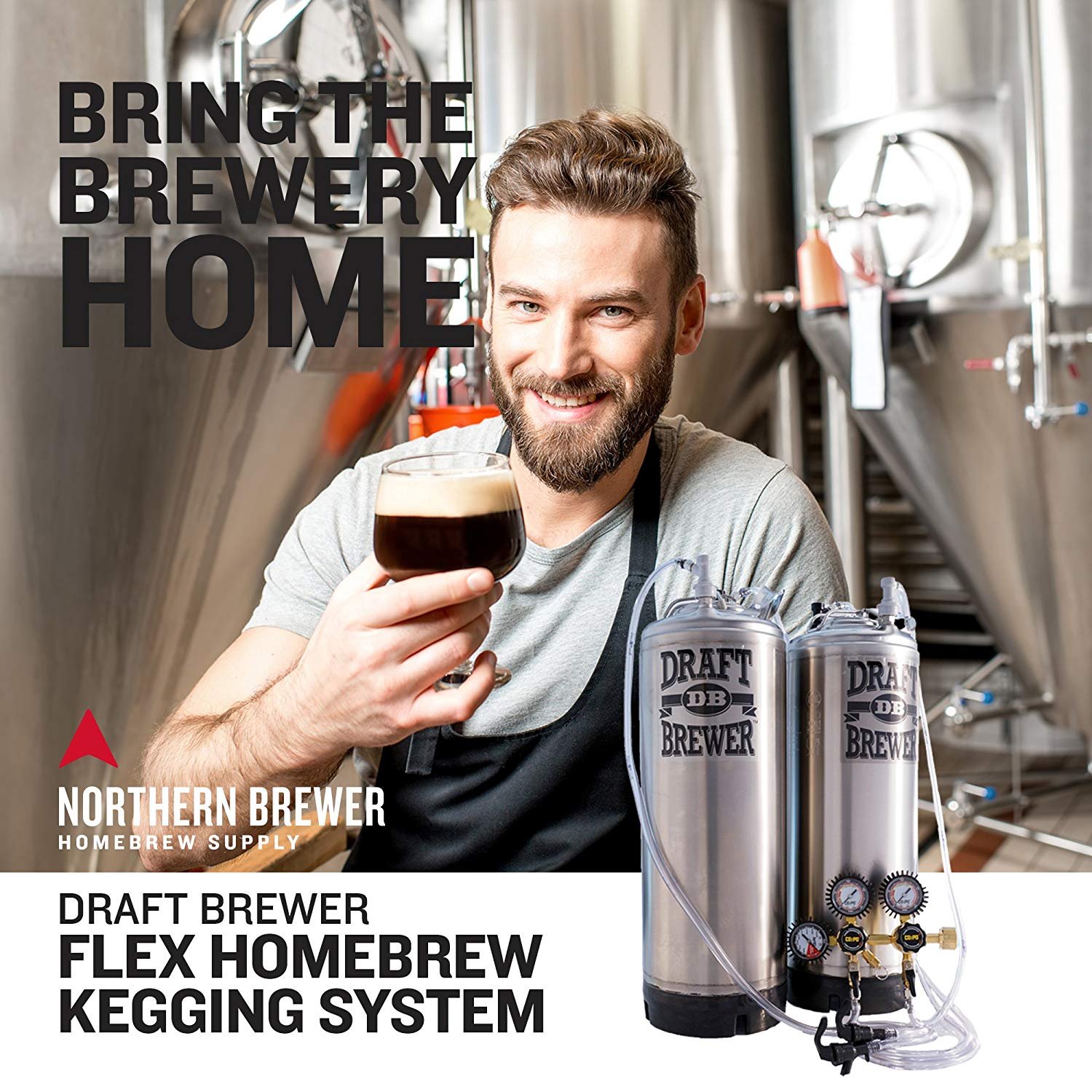 Draft Brewer Flex Homebrew Kegging System for Home Brew Beer