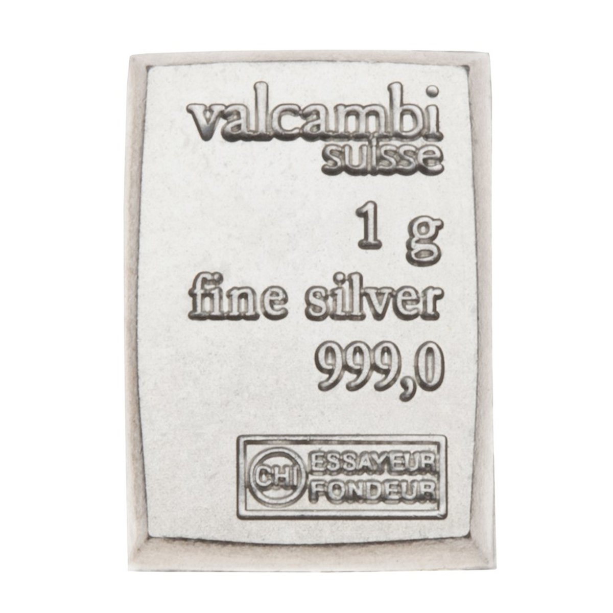 1 Gram Valcambi Silver Bullion Bar