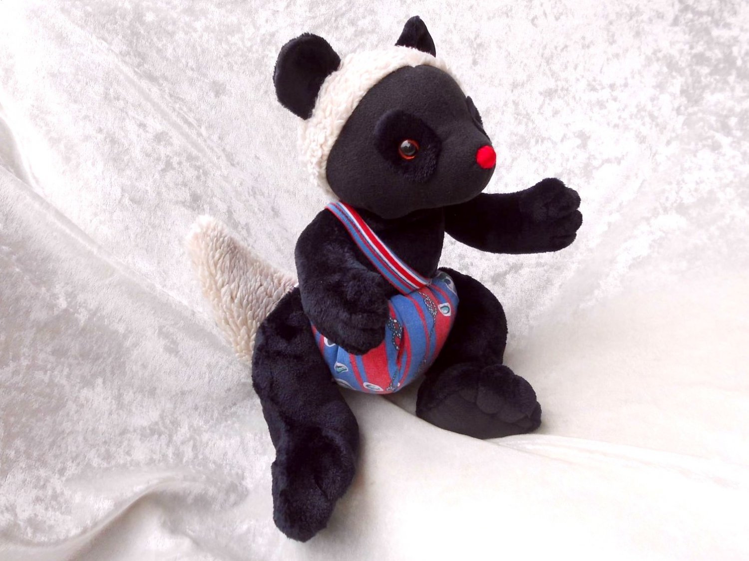 Black DORMOUSE plush Doll mole UNIQUE stuffed animal black sheep handmade soft toy Nursery Decor