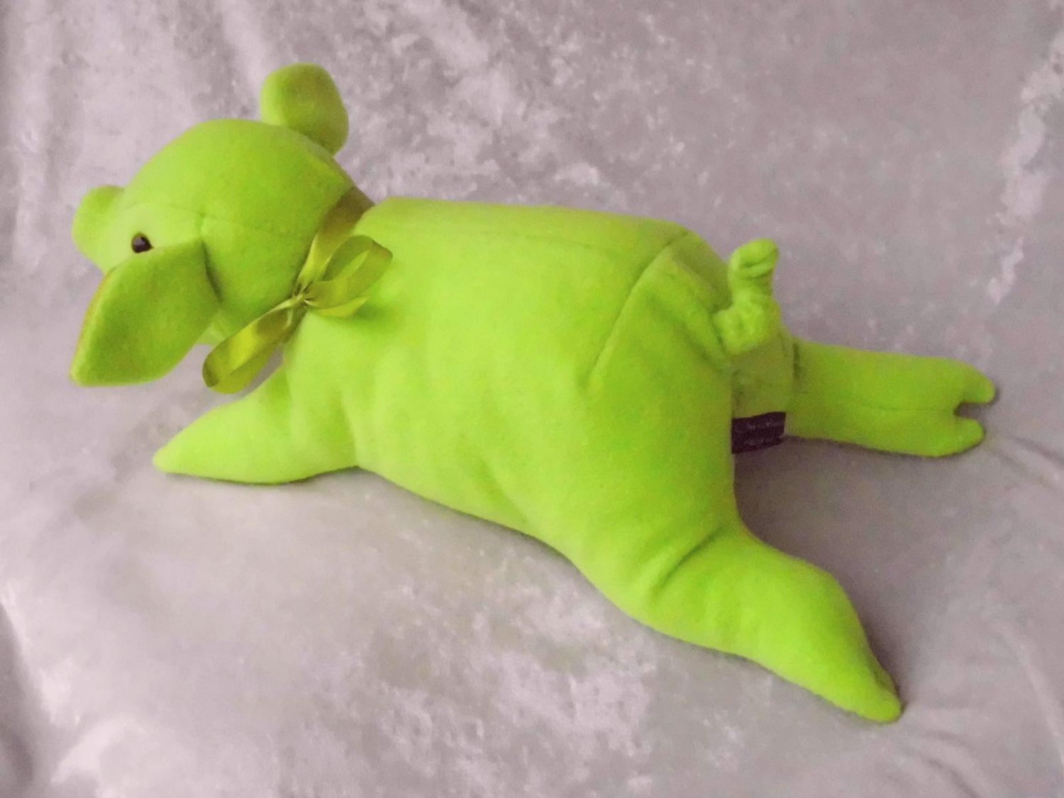 Green Piglet HANDMADE stuffed animal Pig baby shower soft toy plush