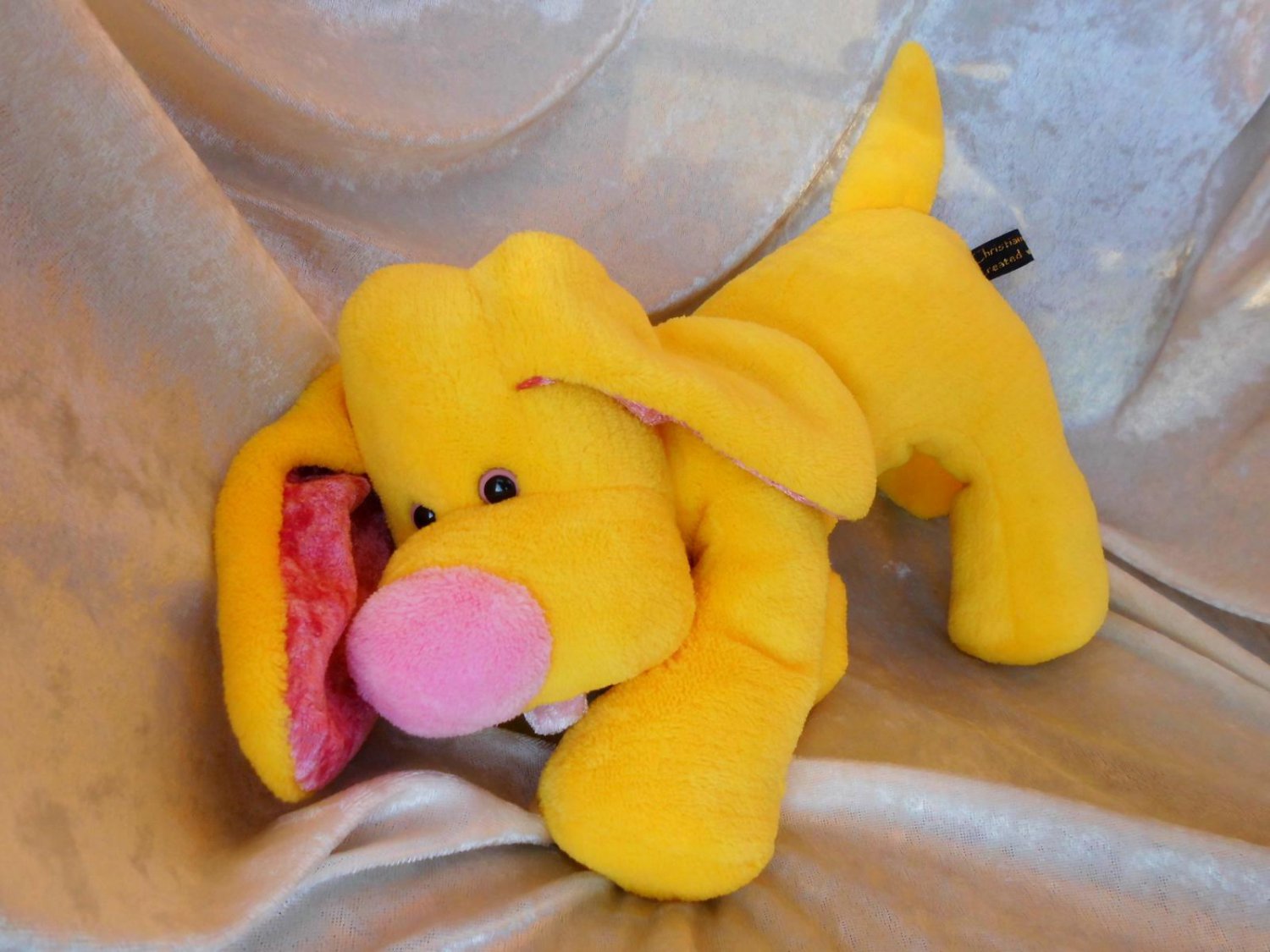 Yellow SPANIEL soft toy Lemon DACHSHUND HANDMADE Spaniel plush floppy doxie stuffed puppy dog