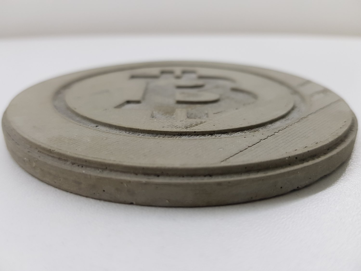 Bitcoin - Concrete Coasters handmade