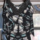 Ladies Venus Off Shoulder  Knit Top V Neck Size Medium M