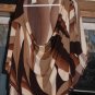 Vintage Rave Moda Top 3/4 Sleeves Brown White Medium USA