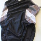 Nike Womens One Piece Swimsuit Bathing Suit Black/Gray Size 8