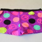 Xhilaration Girls Hippie Shorts Peace Smiley Purple Size 10-12 Stretch