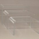 Small Clear Acrylic Display Risers: Set of 3 Small Clear Acrylic Display Risers: Set of 3