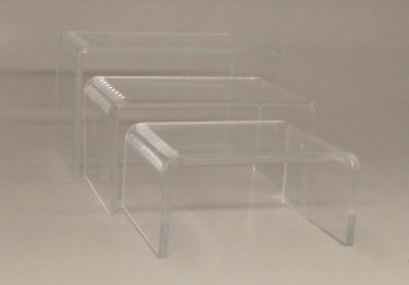 Small Clear Acrylic Display Risers: Set of 3