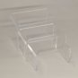 Small Clear Acrylic Display Risers: Set of 3
