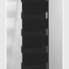 8-Pocket Black Acrylic Wall-Mount Business Card Holder