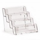 4-Pocket Clear Acrylic "deflect-o" Style Counter-Top Business Card Holder 4-Pocket Clear Acrylic "deflect-o" Style Counter-Top Business Card Holder
