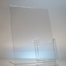 25 Acrylic 8.5x11 Slanted Picture Frames with 4x9 Tri-Fold Brochure Holder