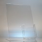 25 Acrylic 8.5x11 Slanted Picture Frames with 4x9 Tri-Fold Brochure Holder