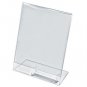 25 Acrylic 8.5" x 11" Slanted Picture Frames with Attached Business Card Holder