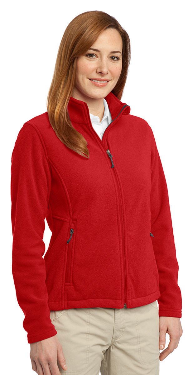 Port Authority Women's Polyester Solid Zippered Pocket Fleece Jacket. L217