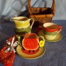 Watermelon Decorative Toy Plates And Pitcher