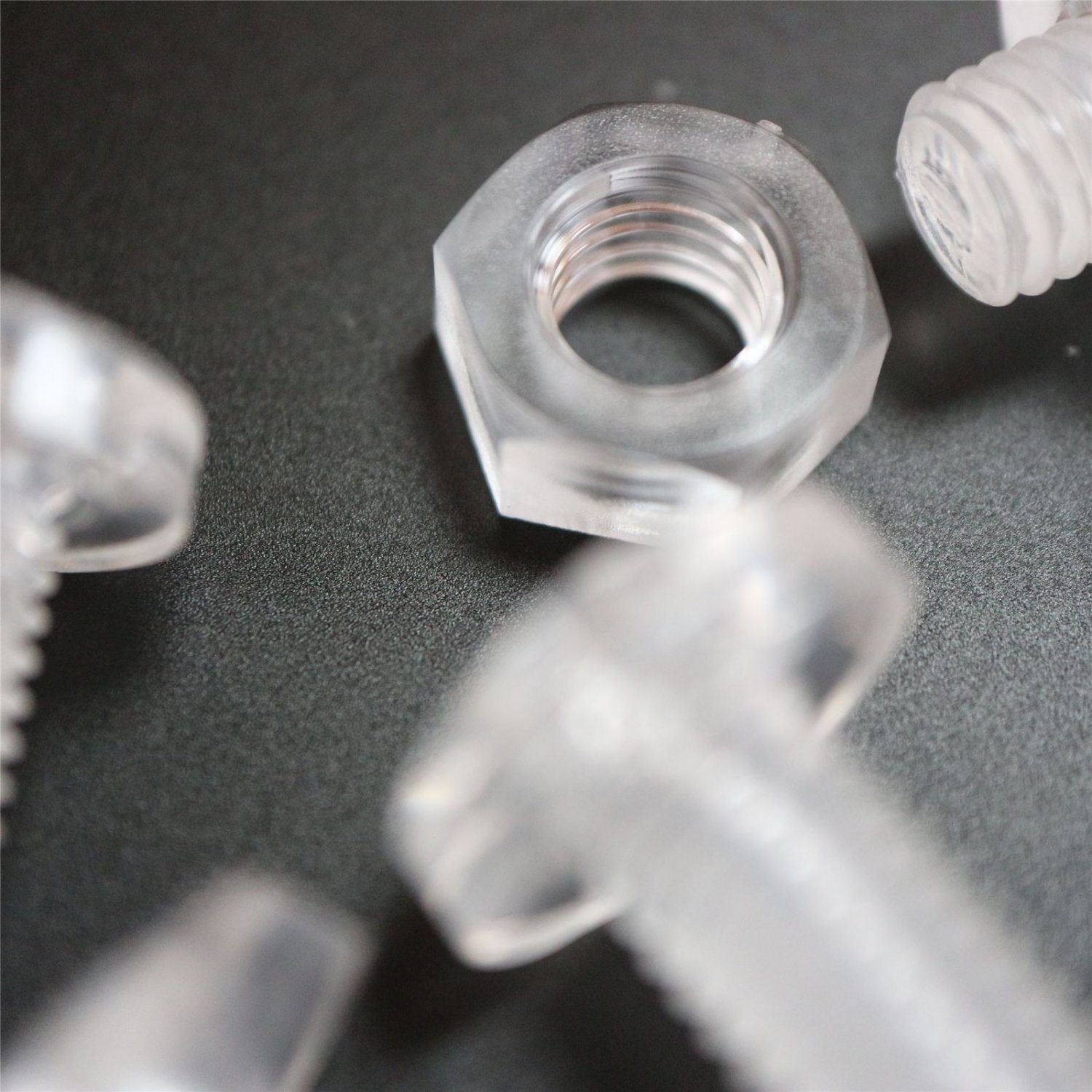 30 x Transparent Clear Acrylic M8 x 40mm Nuts & Bolts, Acrylic Plastic Screws