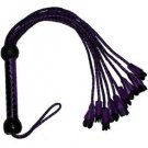 Black and Purple Genuine Leather Flower Flogger by Sade Fantasy