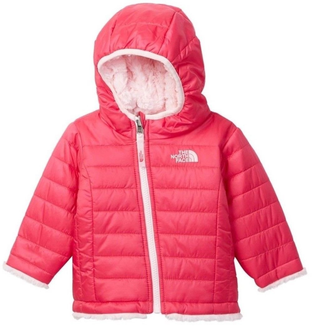 North Face Baby Infant Girls 0-3 mos Winter Puffer Coat Reversible Pink ...