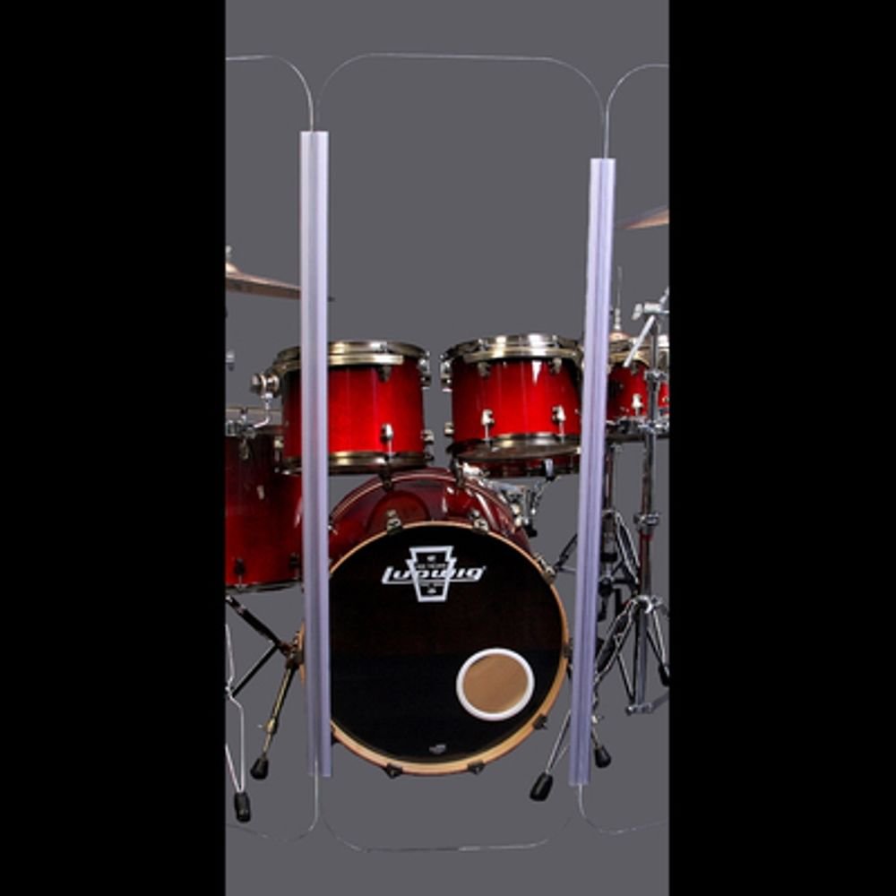 Drum shield 5 section drum shield with Living Hinges Drum Panels