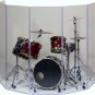 Drum Shield Drum Screen Acrylic Drum Shield with Deflectors DS2D L 5ft TALL