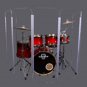 Drum Shields Drum Screens Drum Shield DS4D with Flexible Hinges
