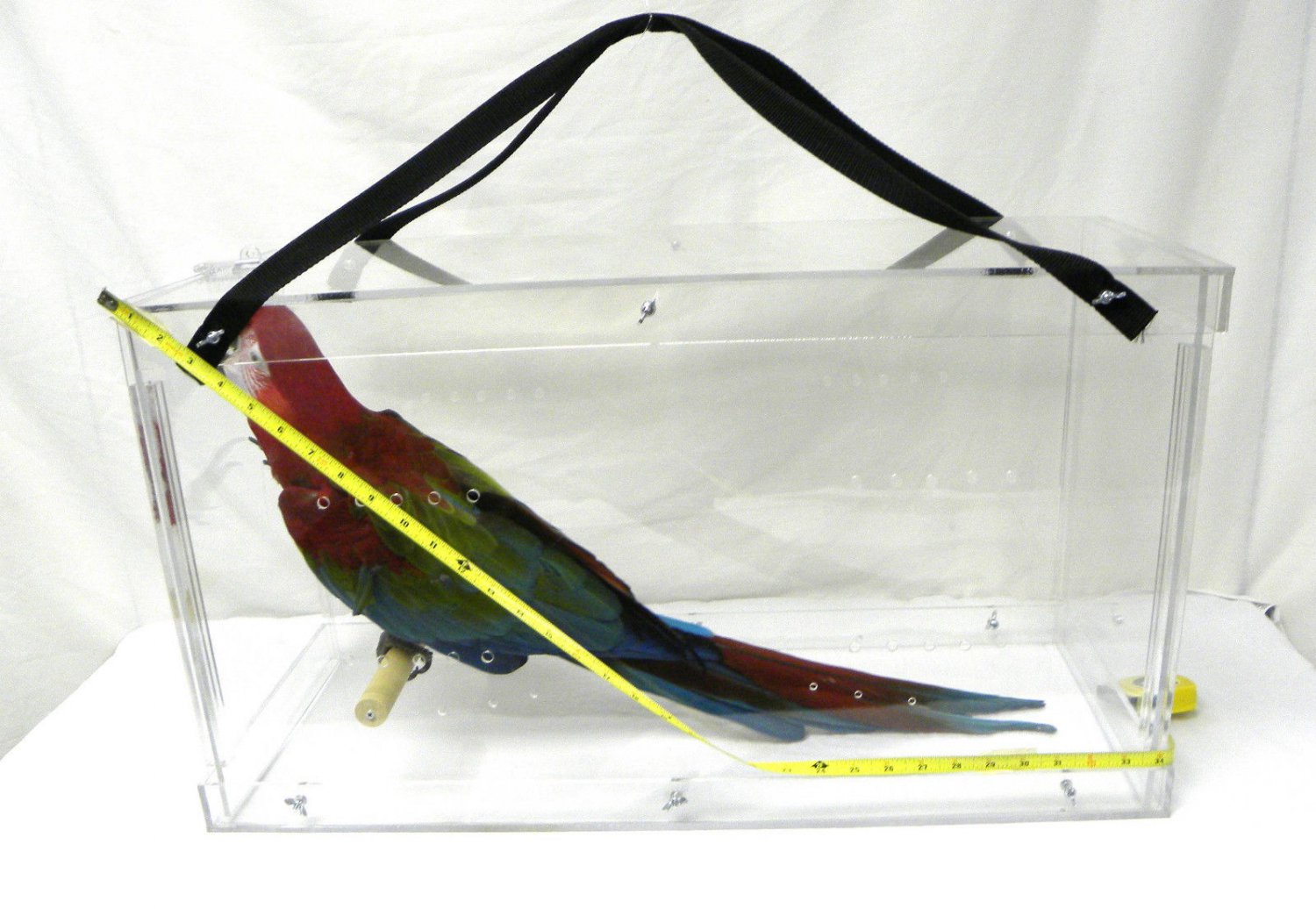Large travel Bird Carrier Solid acrylic Macaw parrot