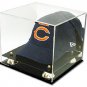 Baseball Cap Display Case Black Acrylic Base Gold Risers
